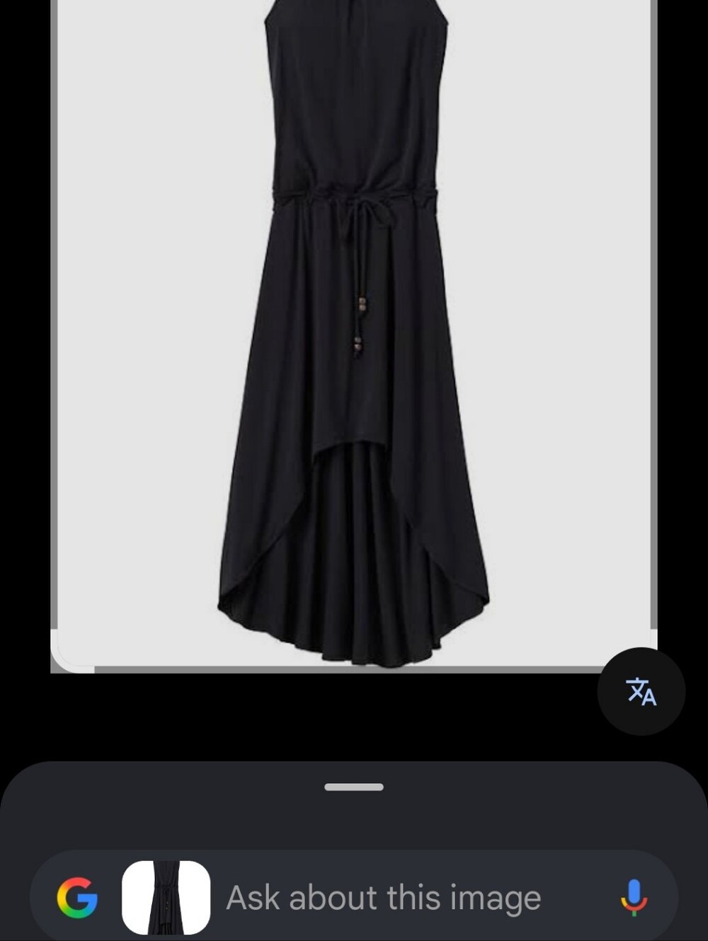 ATHLETA High Low Maxi Dress Women's 4 Black Cinch Waist Built In Padded Bra - Picture 3 of 8